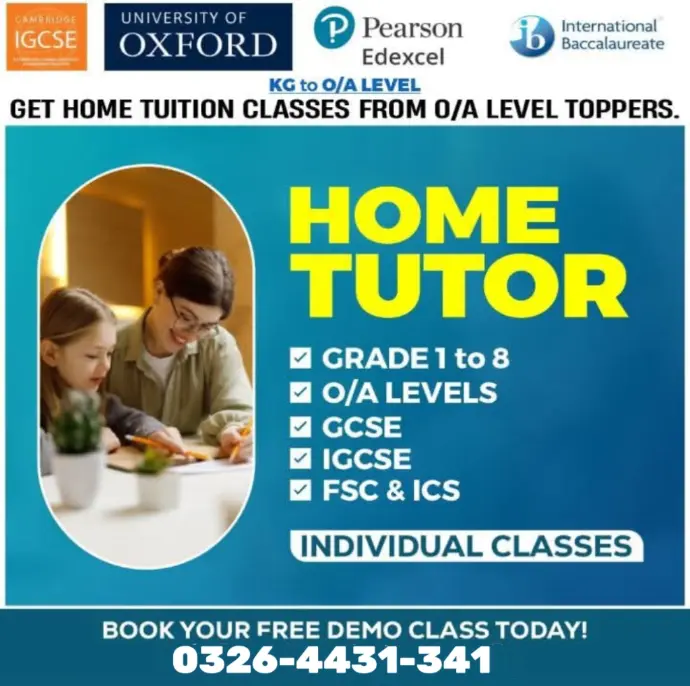 Private Home Tutors in Etihad Town Lahore Professional Homw Tutors in Etihad Town Lahore