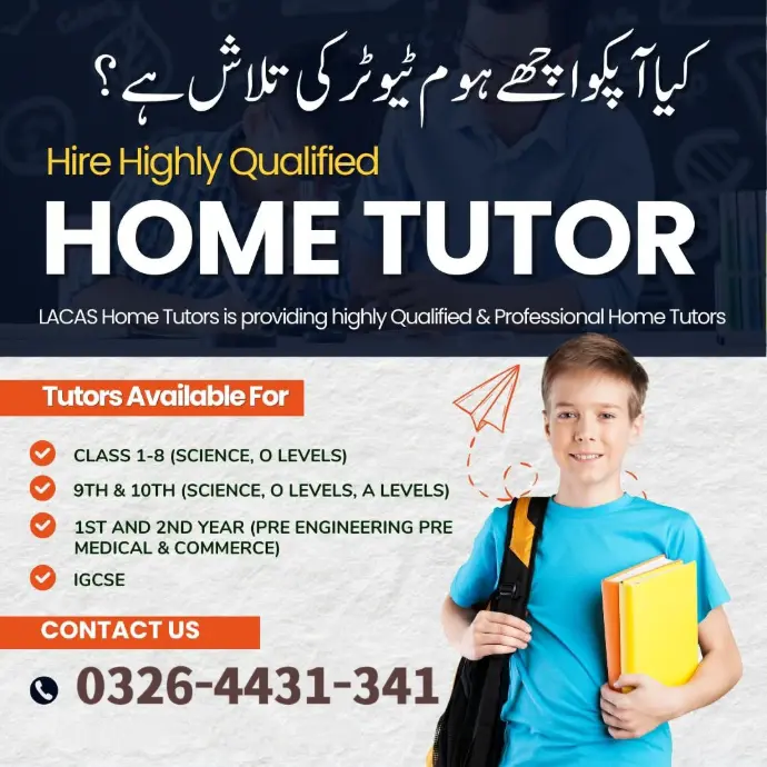 Professional Home Tutors in dha phase 5 Lahore Male/Female Home Tutors in DHA phase 5 Lahore