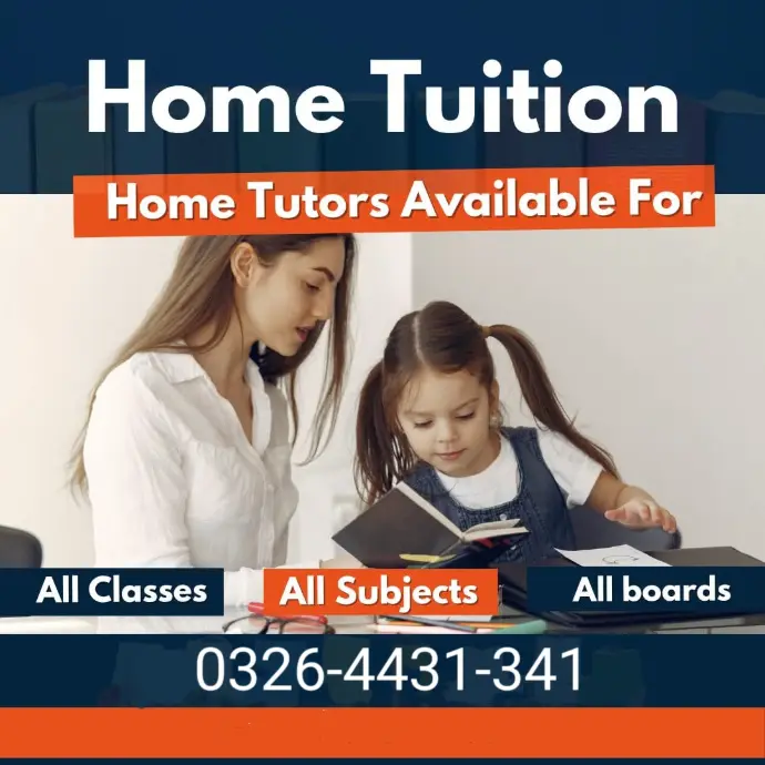 Male/Female Home Tutors in DHA Phase 4 Lahore Home Tutors in DHA Phase 4 Lahore